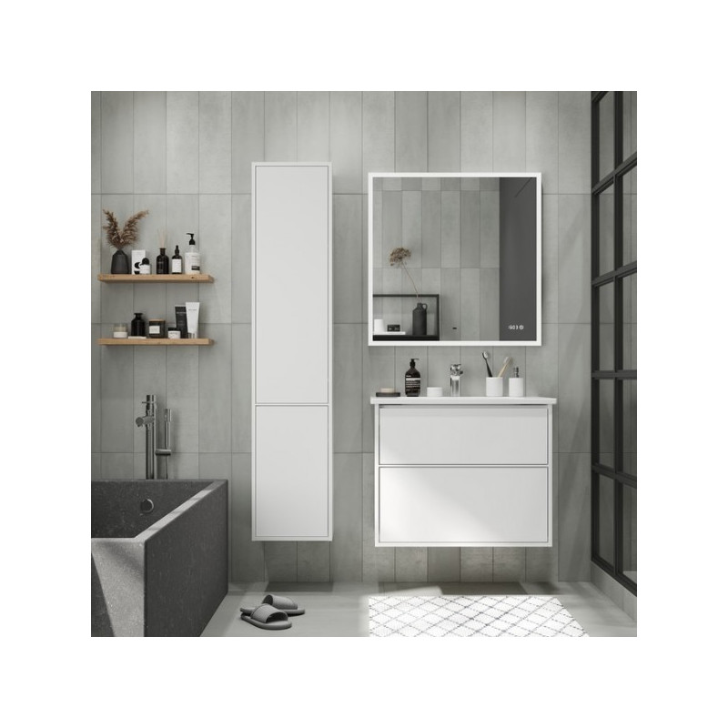 Шкаф-пенал Briz Монца 35 R 237 04-06к35-00 02 БЕЛ в интерьере