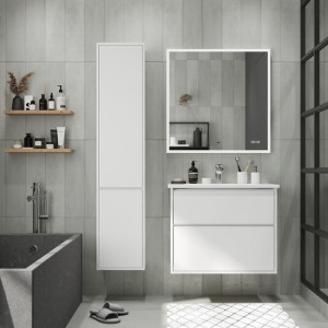 Шкаф-пенал Briz Монца 35 R 237 04-06к35-00 02 БЕЛ в интерьере