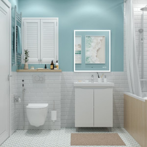 Тумба с умывальником Briz Мальта 50 365 03-02050-06 00 БЕЛ в интерьере