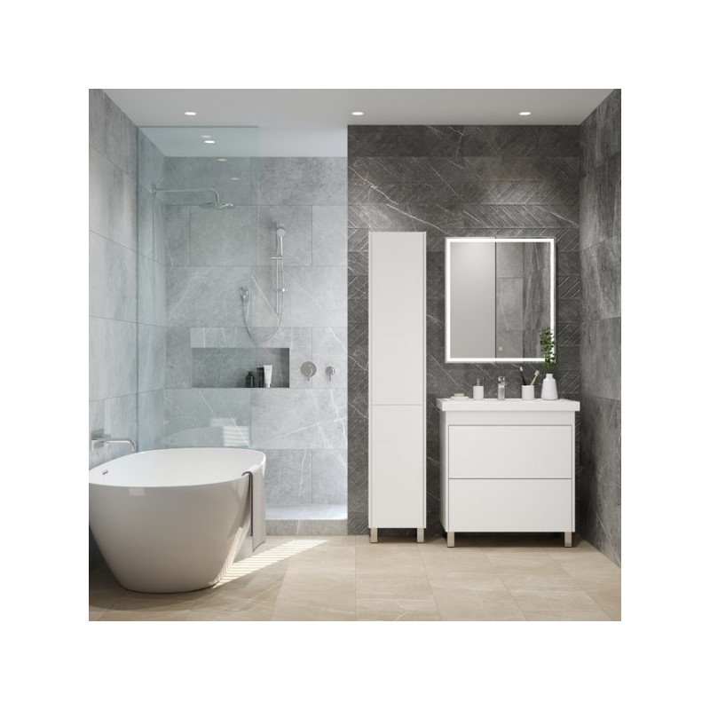 Тумба с умывальником Briz Риччи 60 360 03-08060-06 00 БЕЛ в интерьере