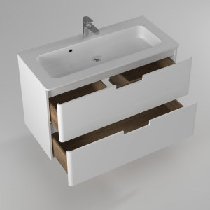 Тумба с умывальником Briz Прато 100 240 03-18100-16 00 БЕЛ вид внутри