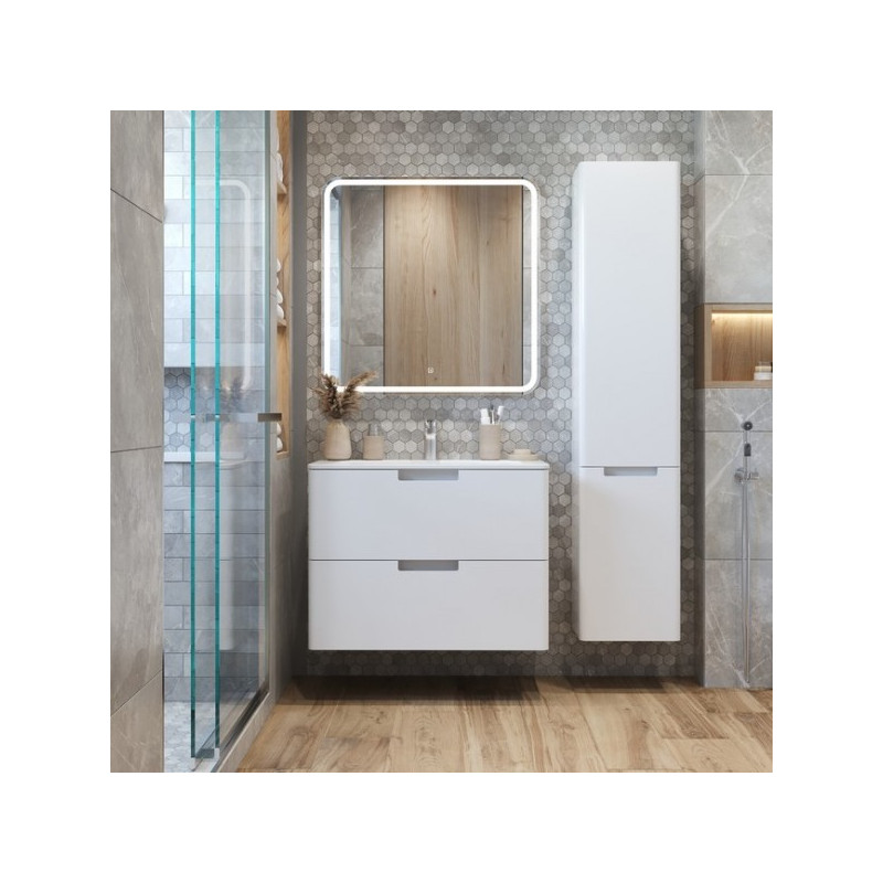 Тумба с умывальником Briz Прато 80 240 03-18080-16 00 БЕЛ в интерьере