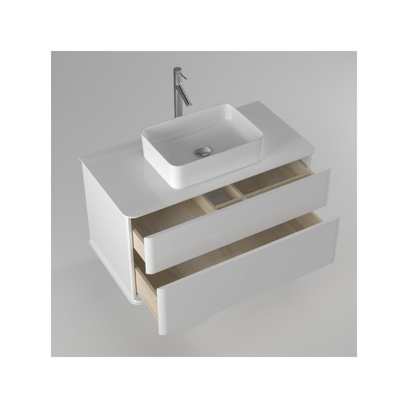 Тумба с умывальником Briz Рим 100 233 03-18100-00 00 БЕЛ вид внутри