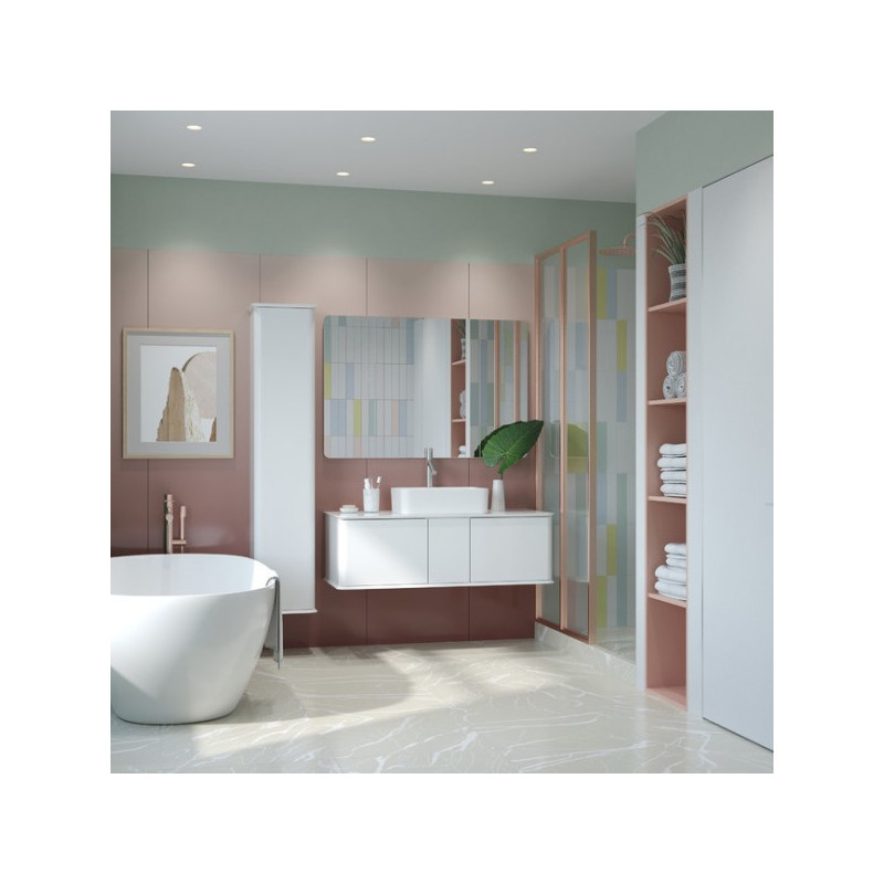 Тумба с умывальником Briz Рим 120 233 03-18120-00 00 БЕЛ в интерьере