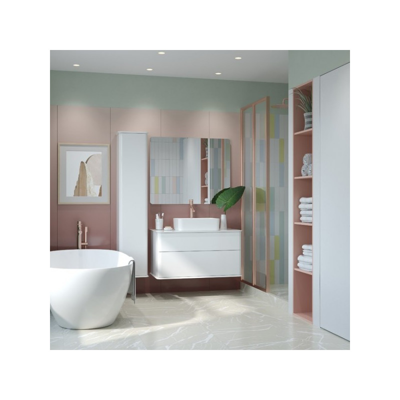 Тумба с умывальником Briz Рим 80 233 03-18080-00 00 БЕЛ в интерьере