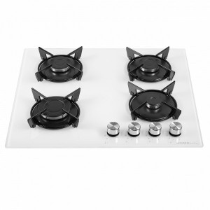 Газовая варочная панель HOMSair HGG641EWH White сбоку