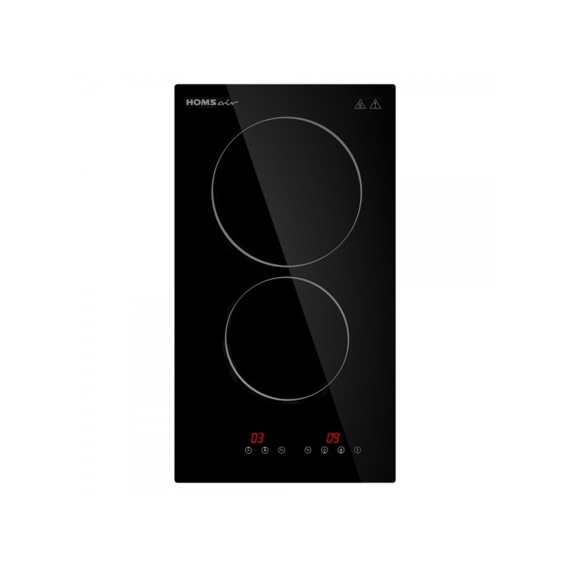 Электрическая варочная панель HOMSair HVC32BK Black включенная