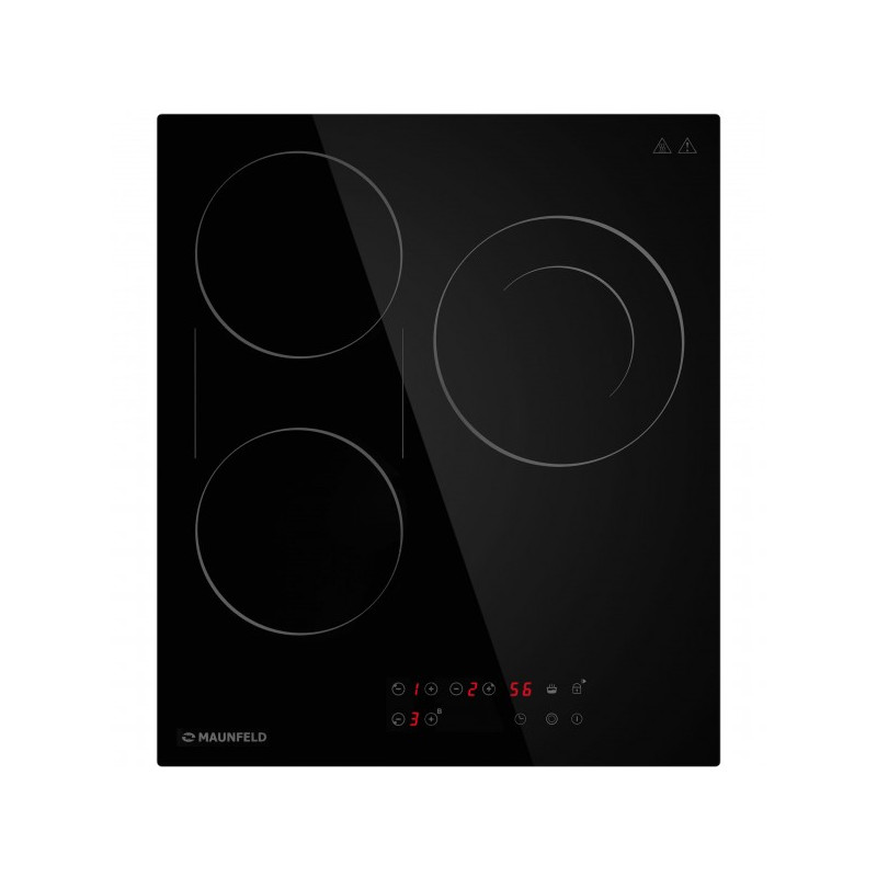 Электрическая варочная панель Maunfeld CVCE453BDBK Black включена