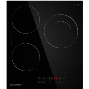 Электрическая варочная панель Maunfeld CVCE453BDBK Black включена