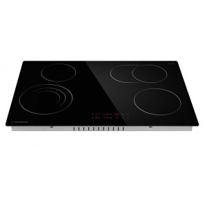 Электрическая варочная панель Maunfeld CVCE774SMTBK Black вид спереди