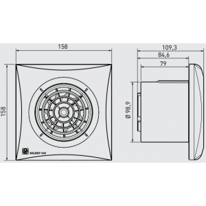 Габаритные размеры Soler&Palau Silent-100 CHZ Silver