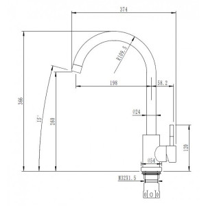 Смеситель Arfeka AF SD-03SS304 графит схема