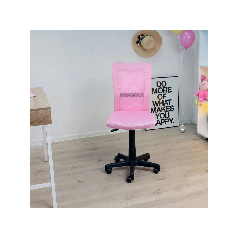 Кресло компьютерное AksHome Tempo розовый в интерьере