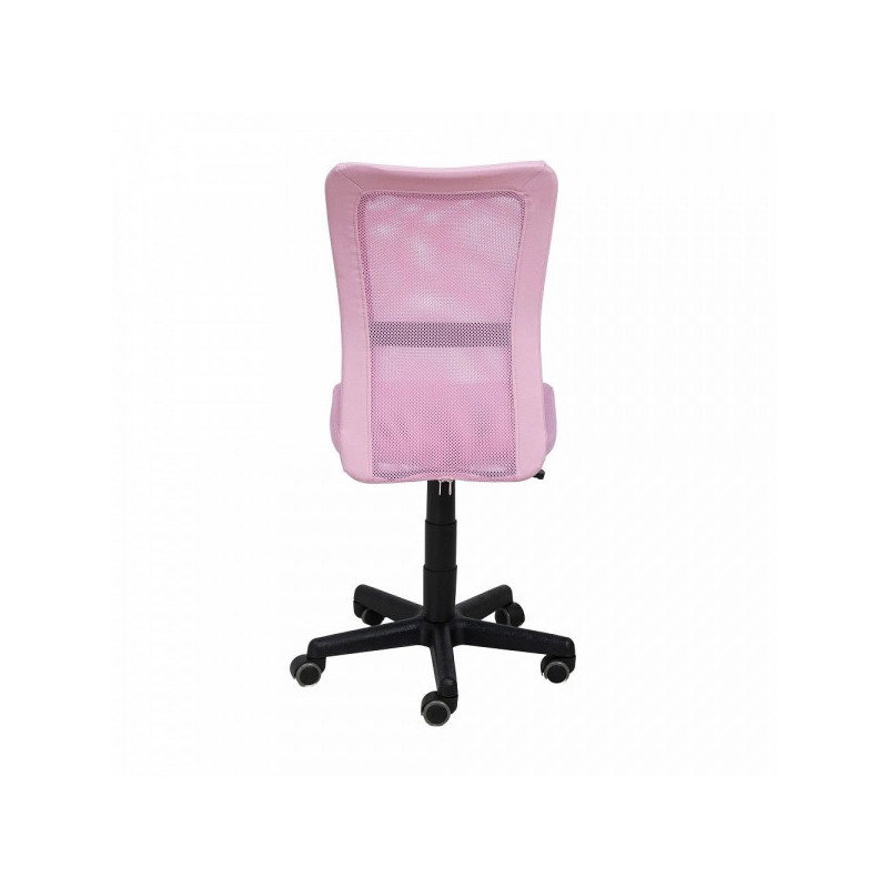 Кресло компьютерное AksHome Tempo розовый вид сзади