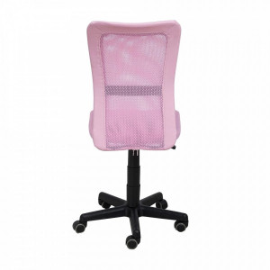 Кресло компьютерное AksHome Tempo розовый вид сзади