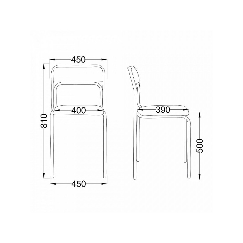 Стул офисный UTFC Аскона BL Z11 черный схема