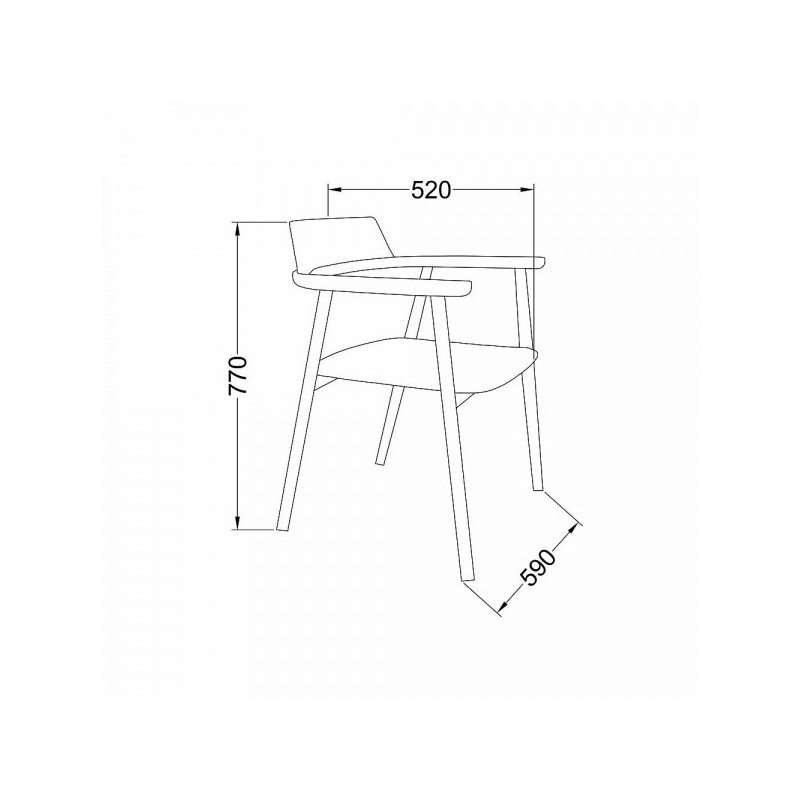 Стул ПМЦ Самурай дуб натуральный/коньяк схема