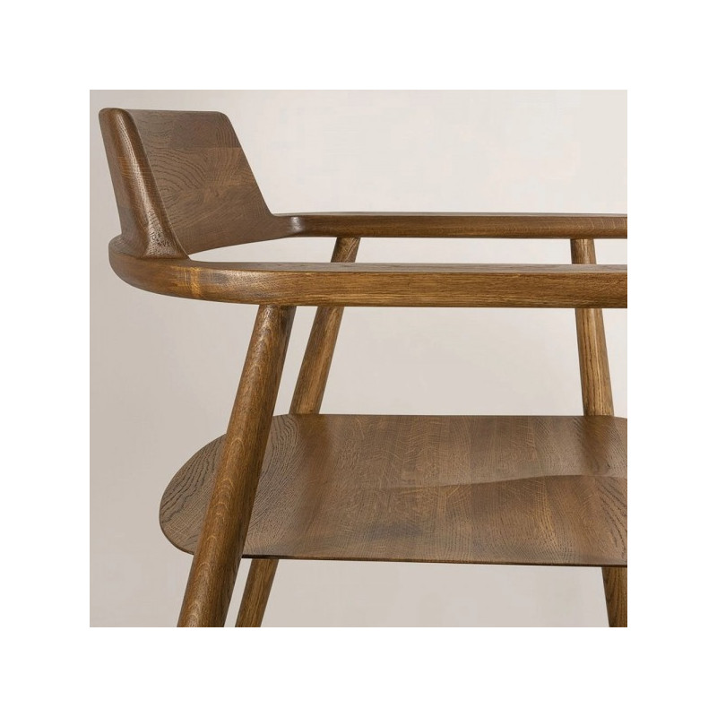 Стул ПМЦ Самурай дуб натуральный/коньяк подлокотник