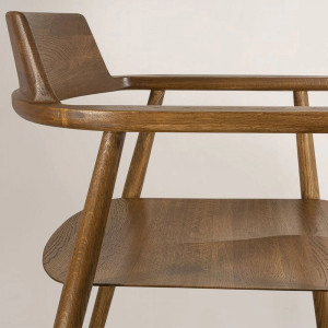 Стул ПМЦ Самурай дуб натуральный/коньяк подлокотник