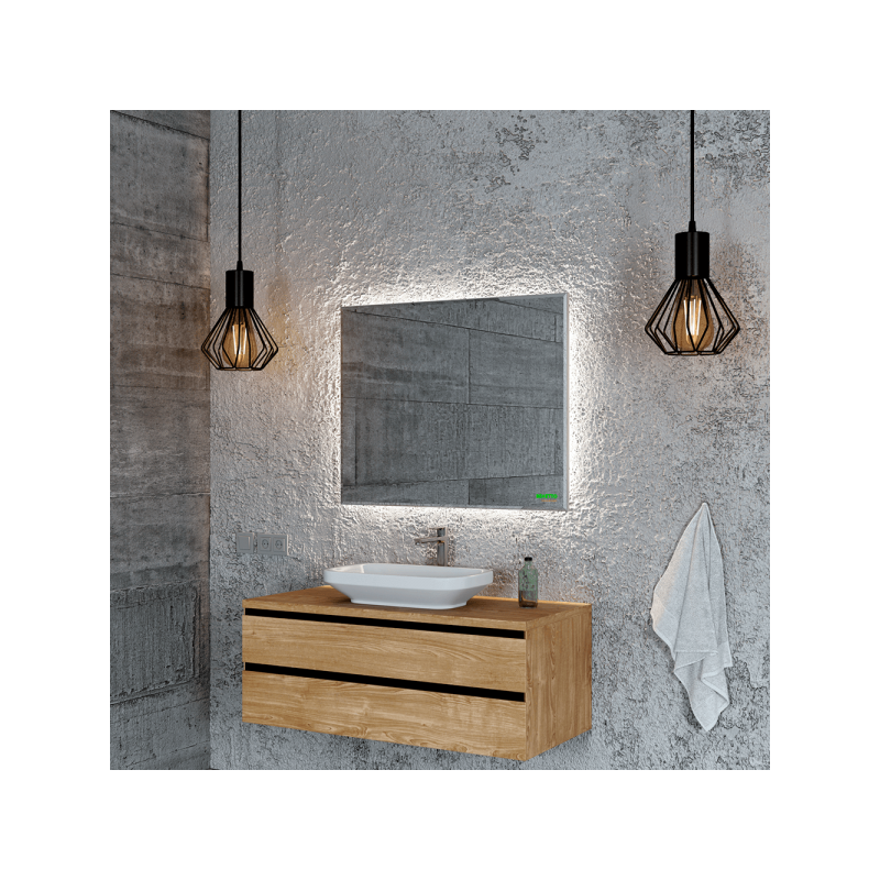 Зеркало Benetto Белладжио 100x80 серебро в интерьере