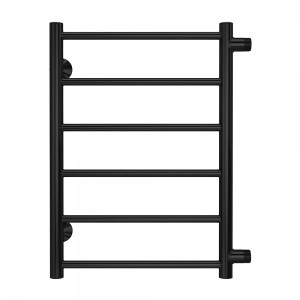 Полотенцесушитель Terminus Аврора П6 400x600 БП (1") черный вид сбоку