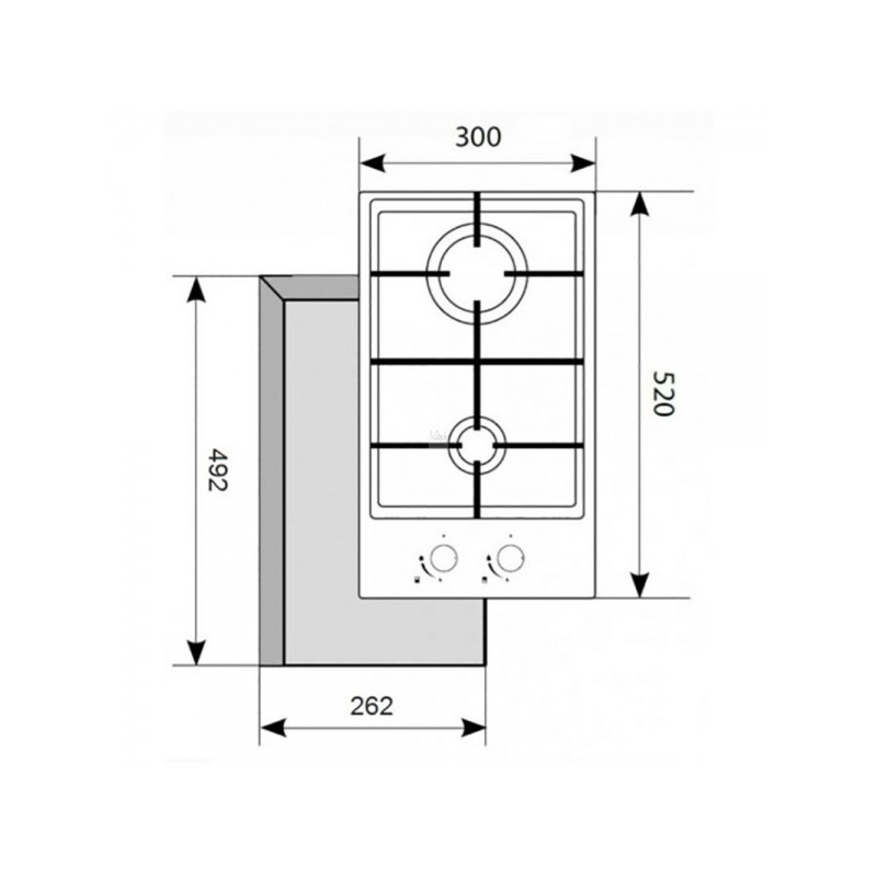 Газовая варочная панель Akpo PGA 302 FGC White схема