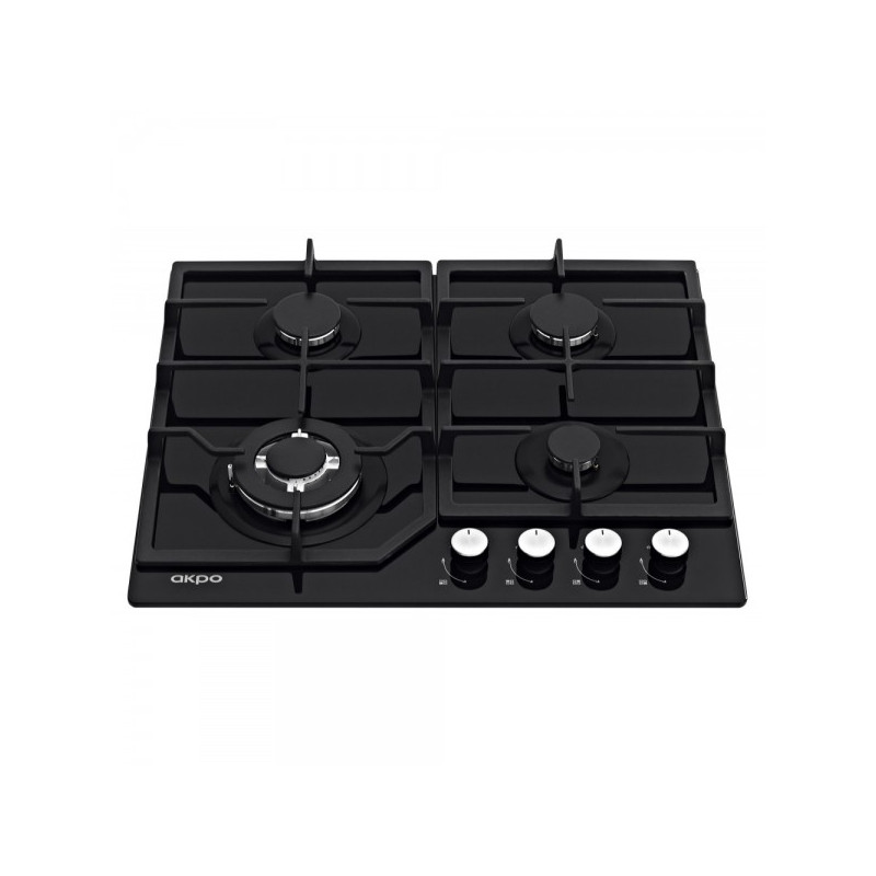 Газовая варочная панель Akpo PGA 604 FGC Black вид спереди