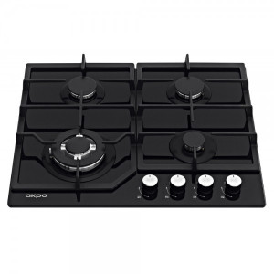 Газовая варочная панель Akpo PGA 604 FGC Black вид спереди