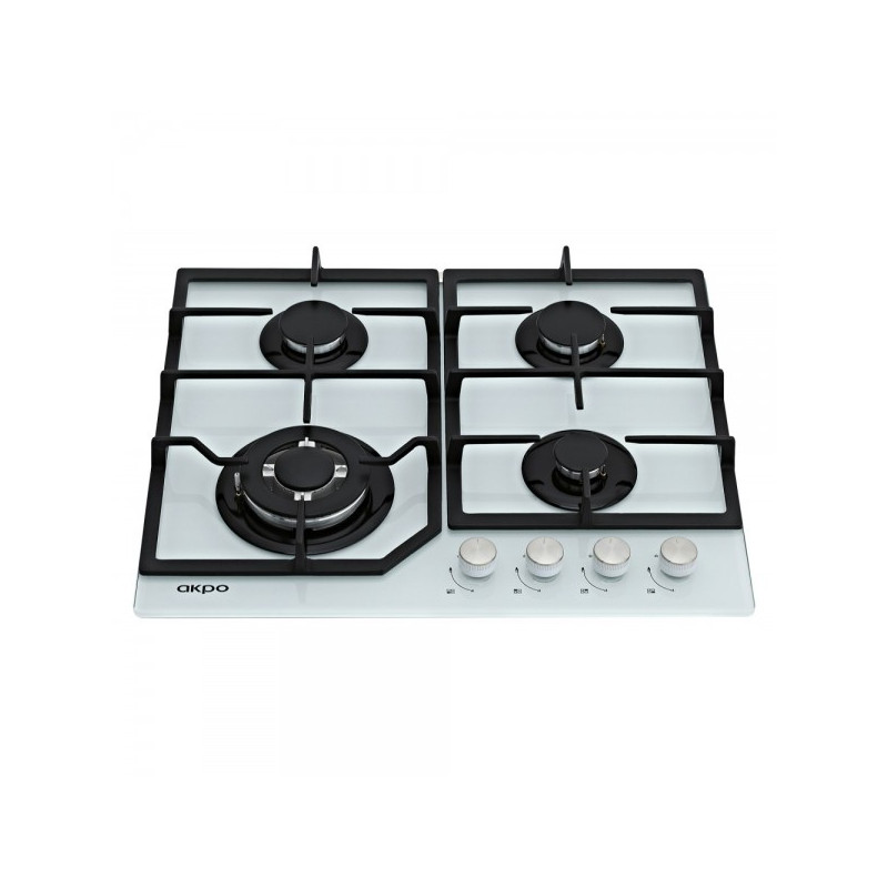 Газовая варочная панель Akpo PGA 604 FGC White вид спереди