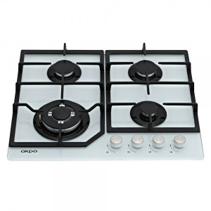 Газовая варочная панель Akpo PGA 604 FGC White вид спереди