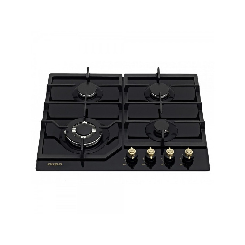 Газовая варочная панель Akpo PGA 604 FGC-2 Black вид спереди