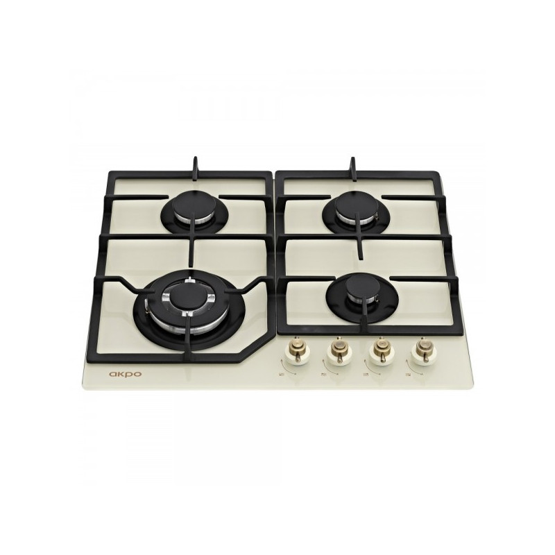 Газовая варочная панель Akpo PGA 604 FGC-2 Ivory вид спереди
