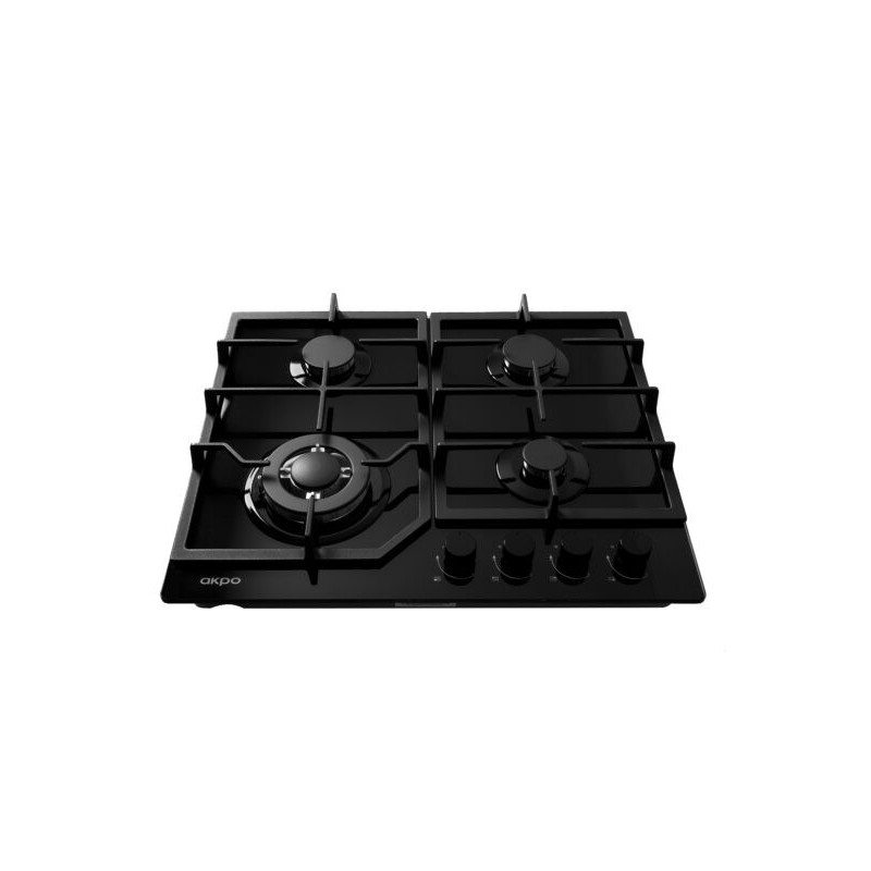 Газовая варочная панель Akpo PGA 604 FGC-T Black вид спереди