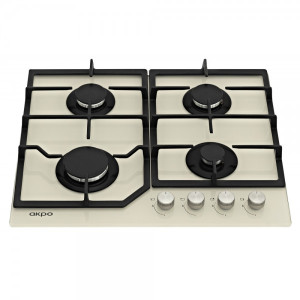 Газовая варочная панель Akpo PGA 604 LGC Ivory вид спереди