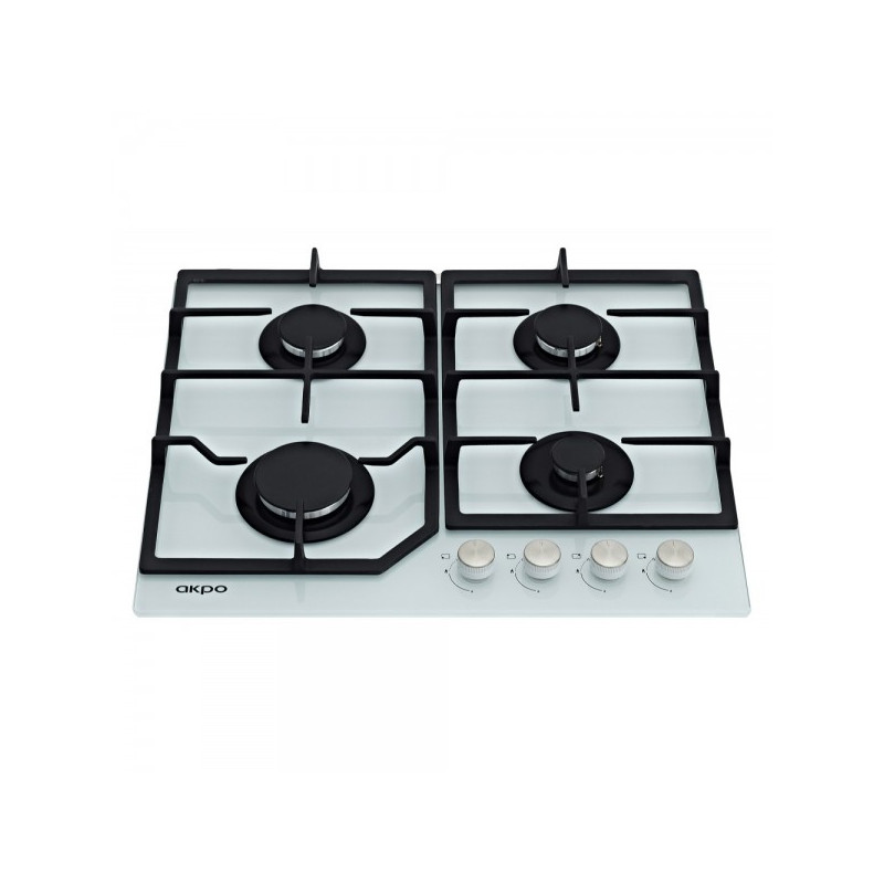 Газовая варочная панель Akpo PGA 604 LGC White вид спереди