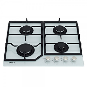 Газовая варочная панель Akpo PGA 604 LGC White вид спереди