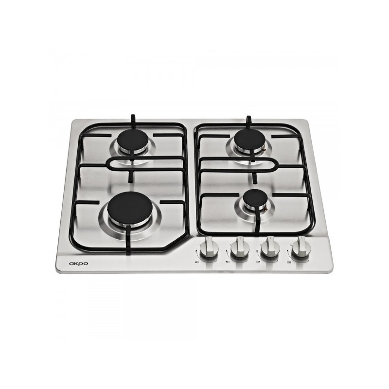 Газовая варочная панель Akpo PGA 604 LXE Inox вид спереди
