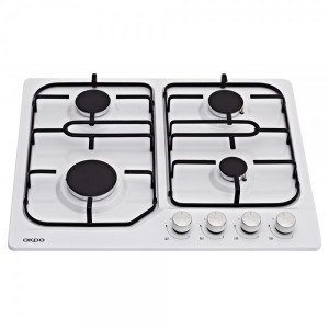 Газовая варочная панель Akpo PGA 604 LXE-3 White вид спереди