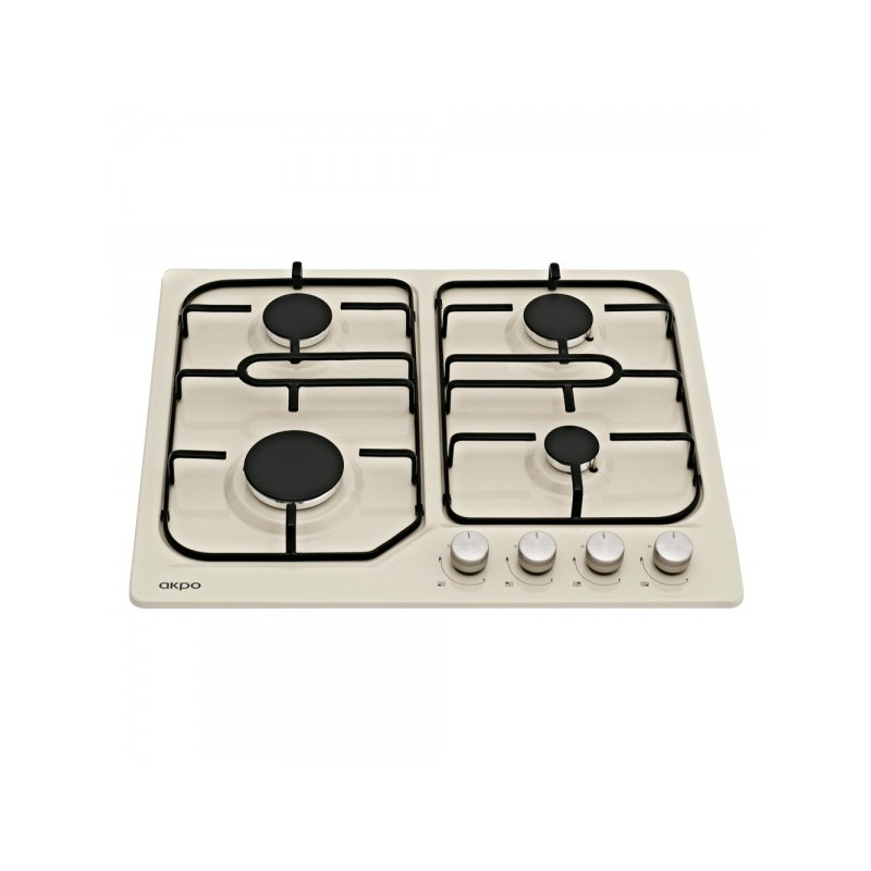 Газовая варочная панель Akpo PGA 604 LXE-4 Ivory вид спереди