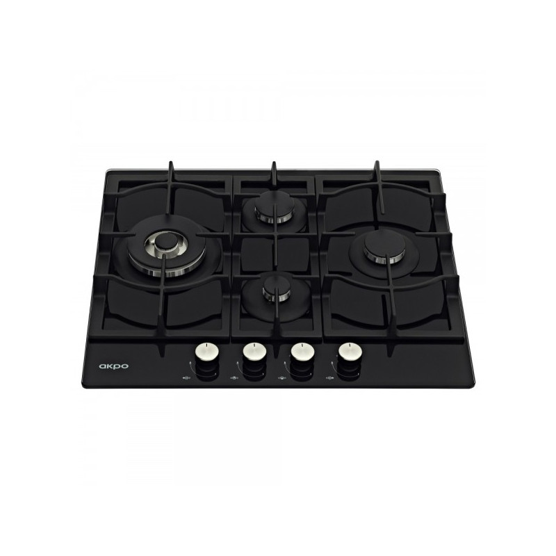 Газовая варочная панель Akpo PGA 604 VGC-T Black вид спереди