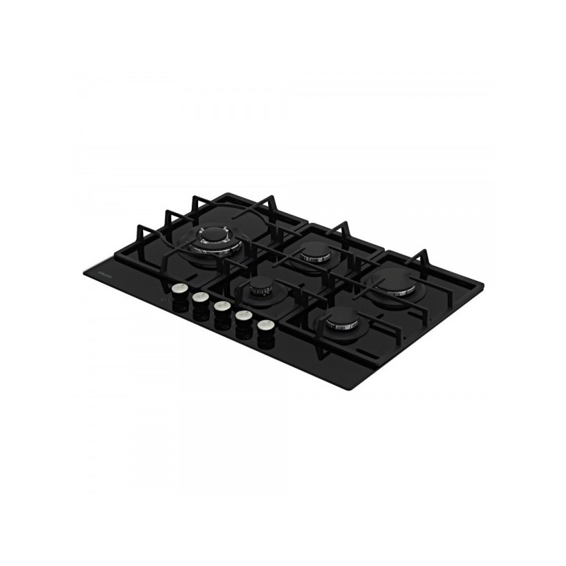 Газовая варочная панель Akpo PGA 755 WGC-T Black вид сбоку