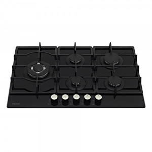 Газовая варочная панель Akpo PGA 755 WGC-T Black вид спереди