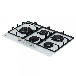 Газовая варочная панель Akpo PGA 755 WGC-T White вид сбоку