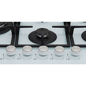 Газовая варочная панель Akpo PGA 755 WGC-T White панель управления