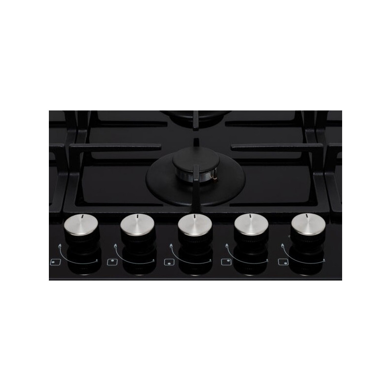 Газовая варочная панель Akpo PGA 905 WGC-T Black панель  управления