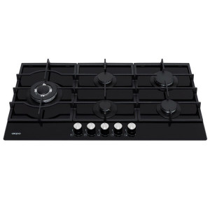 Газовая варочная панель Akpo PGA 905 WGC-T Black вид спереди