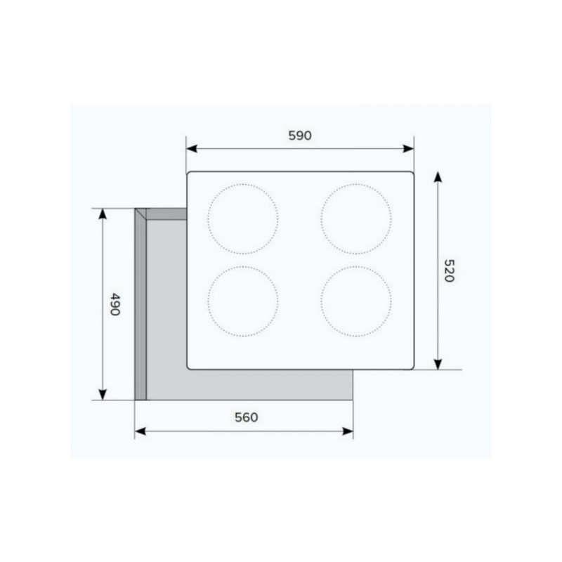 Индукционная варочная панель Akpo PIA 60 940 14CC BL White схема