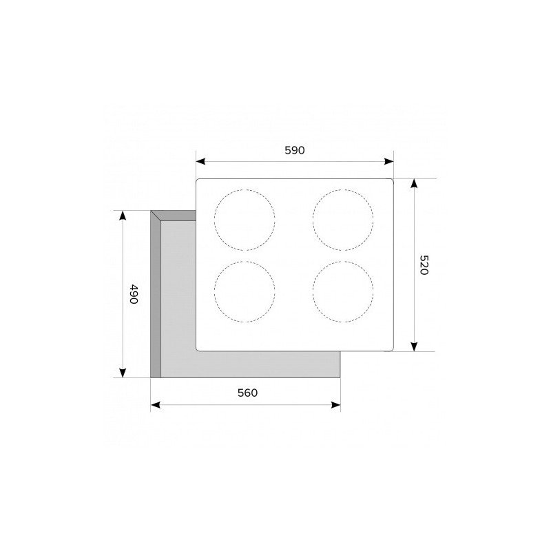Индукционная варочная панель Akpo PIA 60 940 16DH WH White схема