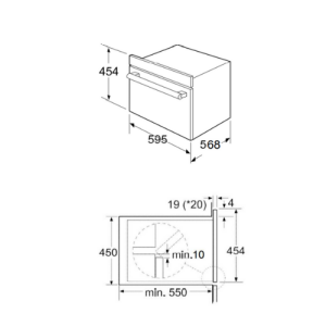 Электрический духовой шкаф Akpo PEA 44M08 SSD01 BL Black вид сбоку