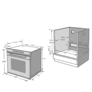 Электрический духовой шкаф Akpo PEA 7213 SSD07 BL Black схема